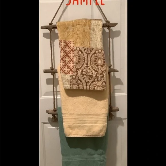 Driftwood Art, Hanging Driftwood Blanket, Towel Holder, Driftwood Coastal Decor - Picture 7 of 8